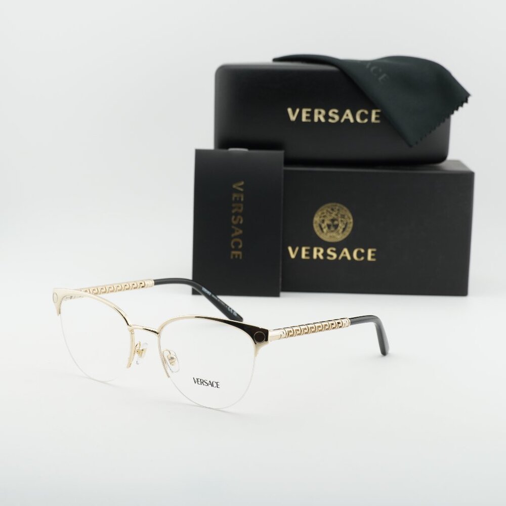 Versace VE1297 1002 Cat Eye Eyeglasses – Gold 53mm